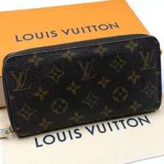 ルイヴィトン LOUIS VUITTON モノグラム ジッピーウォレット ラウンドファスナー お札入れ 男女兼用 ゴールド金具 ブラウン フューシャ M41895