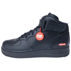 NIKE (ナイキ) ×SUPREME AIR FORCE 1 MID SP シュプリーム エアフォース1 ミッドカットスニーカー ブラック US9/27cm FZ8784-001