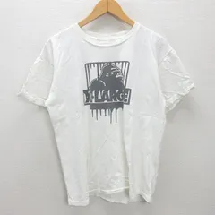g■エクストララージ/XLARGE プリントTシャツ/コットン【L】白/men's/46【中古】■