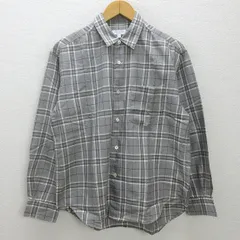 g■ユナイテッドアローズ/UNITED ARROWS B＆Y 長袖シャツ/チェック柄【S】ベージュ系/men's/102【中古】■