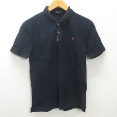 ✨大人気✨ バーバリーブラックレーベル 紺半袖ポロシャツL mr402