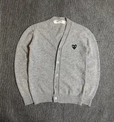 COMME des GARCONS PLAY ブラックワッペン カーディガン M