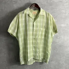 60's RICHMAN BROTHERS オープンカラー チェックボックスシャツ