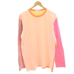 コムデギャルソンシャツ COMME des GARCONS SHIRT Tシャツ カットソー 長袖 カラーブロック X ピンク オレンジ 白 ホワイト W28119 /HN