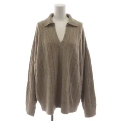 ザラ ZARA ニット セーター M 茶 ブラウン Vネック 長袖 /RR