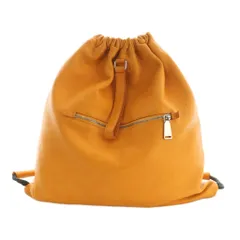 ジルサンダー JIL SANDER ナップサック リュックサック レザー オレンジ /MI ■OS
