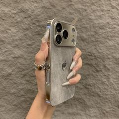 고급감 iPhone 케이스 멕시루바프레임 데님 텍스처 전면 보호 내충격 iPhone17/17pro/17pro max/iPhone16Pro/iPhone16Pro Max/iphone16/15/14/13/12 다기종 대응