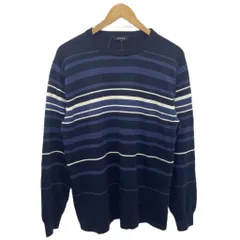 プラステ PLST ニット セーター ボーダー L 紺 ネイビー 青 ブルー 白 ホワイト 36-0301126 ■YHS3のサムネイル