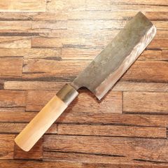 黒打鍛造/麺切・そば包丁☆全鋼☆天然木柄☆重量1.18Kg - メルカリ