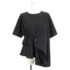 イェッカヴェッカ YECCA VECCA 23SS ドロストデザインアシメTee カットソー 半袖 ブラック 250912Eのサムネイル