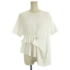 イェッカヴェッカ YECCA VECCA 23SS ドロストデザインアシメTee カットソー 半袖 ホワイト 250912Eのサムネイル