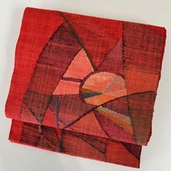 名古屋帯 八寸 正絹 渡文 真綿紬 金箔糸 西陣織 sh0159 - メルカリ