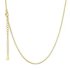 [Suplight] ネックレス チェーンのみ ゴールド 18金 ベネチアンチェーン レディース 細め アレルギー 幅1mm 長さ65cm+5cmアジャスター 0