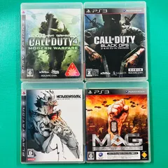 【ディスク美品 4点セット】PS3 コール オブ デューティ4 モダン・ウォーフェア コール オブ デューティ ブラックオプス METAL GEAR SOLID 4 GUNS OF THE PATRIOTS  MASSIVE ACTION GAME (MAG)