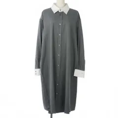 メゾンマルジェラ Maison Margiela 20AW シャツワンピース ロング丈 長袖 オーバーサイズ 無地  サイズ40 グレー S51CU0216 S52159 国内正規のサムネイル