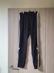 アディダス 3本線 トラック パンツ ブラック S