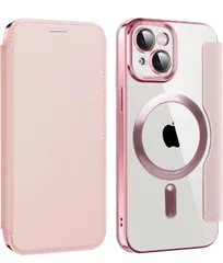 ★iPhone14Plus用のケース MagSafe対応 レンズ保護 ケース 手帳型 用 カバー 高級8P PUレザー ス マホケース スタンド機能 優しくて快適 カード収納付き 耐衝撃 ワイヤレス充電対応 薄型 軽量 スマホケース (JDPT-14p-fen