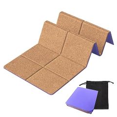 RITFIT Foldable Yoga Mat, Cork Training Mat, Lightweight Foldable Yoga Mat, Exercise Mat, TPE Material, 5mm Thick, Convenient Storage, Portable, Fitness, Yoga, Pilates (shun ef46e123)