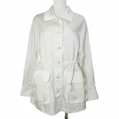 ルーニィ LOUNIE 23SS サテンナイロンワークジャケット ウエストマーク 38 M相当 アイボリー /Xのサムネイル