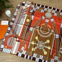 新品 HERMESエルメス カレ90 銀細工の花 シルクスカーフ 24SS - メルカリ