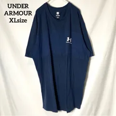 【UNDER ARMOUR】ワンポイント プリントロゴ オーバーサイズ 半袖Tシャツ US古着 USA輸入 ネイビー XLsize
