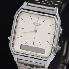 CASIO AQ-310 305 アナデジ 腕時計 ビンテージ 電池交換済み - メルカリ