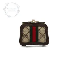GUCCI オールドグッチ GGスプリーム シェリーライン がまぐち コイン