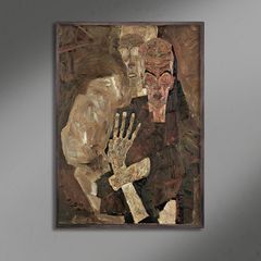 竹中三郎 大きな油絵 木枠入り「神話によるコンポジション」 第五回京