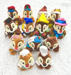 【まとめ売り】 ディズニーストア　チップとデール　ぬいぐるみ　チプデ　レトロ