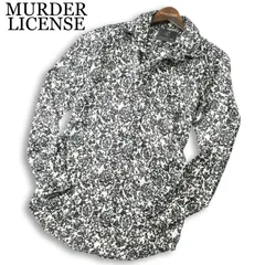 MURDER LICENSE マーダーライセンス 春夏 襟袖ワイヤー★ 長袖 バロック柄 総柄 スリム シャツ 日本製 Sz.44 メンズのサムネイル