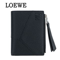 極美品】LOEWE 二つ折り財布 レザー 黒 アナグラム - メルカリ
