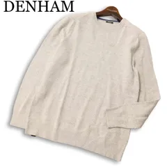 DENHAM デンハム 通年★ ハニカム ワッフル プルオーバー コットン セーター ニット Sz.S メンズ 灰 グレーのサムネイル