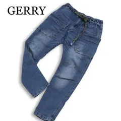 GERRY ジェリー USED加工★ ストレッチ ロゴ刺繍 ベンダー デニム クライミング パンツ ジーンズ Sz.M メンズ