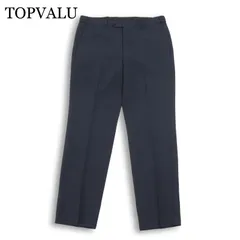 【新品 未使用】 TOPVALU トップバリュ イオン 通年★ ストレッチ スリム スラックス パンツ Sz.LA メンズ ネイビーのサムネイル