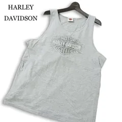HARLEY DAVIDSON ハーレーダビッドソン 春夏★ ロゴ プリント タンクトップ 大きいサイズ Sz.XL メンズ グレー