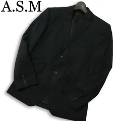 A.S.M アトリエサブ メン 通年★ 総裏 ストレッチ ストライプ スリム テーラード ジャケット Sz.48 メンズ ASMのサムネイル