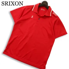 SRIXON スリクソン ゴルフ 春夏★ 半袖 ロゴ刺繍 ポロシャツ Sz.M メンズ 赤