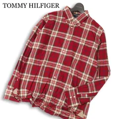 TOMMY HILFIGER トミーヒルフィガー 通年★ 長袖 ロゴ刺繍 チェック柄 ボタンダウン シャツ 大きいサイズ Sz.XXL メンズ
