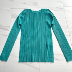 PLEATS PLEASE プリーツ トップス ブルー Fサイズ - メルカリ
