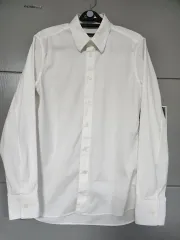 値下げ)CK カルバン・クライン 白 ストレッチ シャツ S