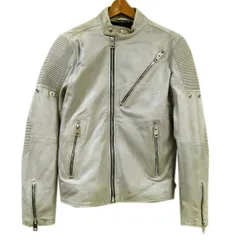 【クーポン配布中】定価13万◆DIESEL ディーゼル L-MACKSON ラムレザー ライダース ジャケット 羊革 メンズのサムネイル