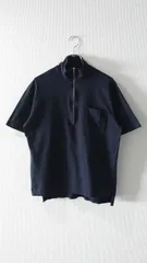 90’s agnes b. homme Half-Zip Pocket T-Shirt with riri Zipper Black Size:2のサムネイル