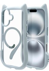 라스타 바나나 케이스 커버 iPhone16 전용 하이브리드 고양이 귀 mimi MagSafe 대응 스모키 블루 8150IP461HPMSBL