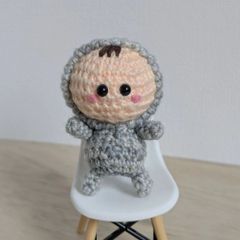 あみぐるみ　お相撲さん　ミニ　１　まわし黄色　どすこい力士　ハンドメイド あみぐるみ お相撲さん ミニ 1 まわし黄色 どすこい力士 ハンドメイド