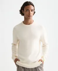 スコッチアンドソーダ メンズ アウター ニット・セーター クルーネック セーター SCOTCH SODA Mens Solid Crewneck Sweater Eggnogのサムネイル