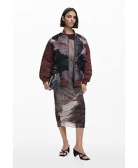 デジグアル レディース アウター ジャケット・ブルゾン ジャケット Desigual Womens Jacket designed by Mr Christian Lacroix Dark brownのサムネイル