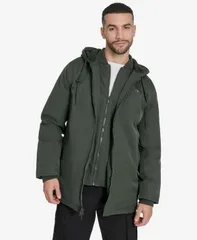 チャンピオン メンズ アウター ジャケット・ブルゾン フーデッドジャケット ジャケット Champion Mens 34 Lenth Hooded Jacket with Bib Spruce Green グリーン