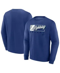 ファナティクス メンズ アウター パーカー・スウェット シャツ フリース Fanatics Mens Blue Tampa Bay Lightning Focus Fleece Pullover Swのサムネイル