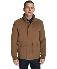コールハーン メンズ アウター ジャケット・ブルゾン Cole Haan MenstandCollar Bomber Jacket Camel キャメルのサムネイル