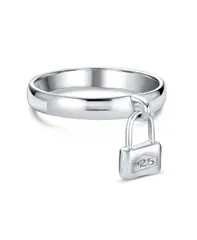 ブリング レディース アクセサリー Bling Jewelry Silvering with Dangle Charm Pad Lock in Sterling Silver シルバー